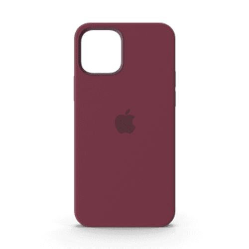 iPhone 12 Silicone Case with MagSafe Plum